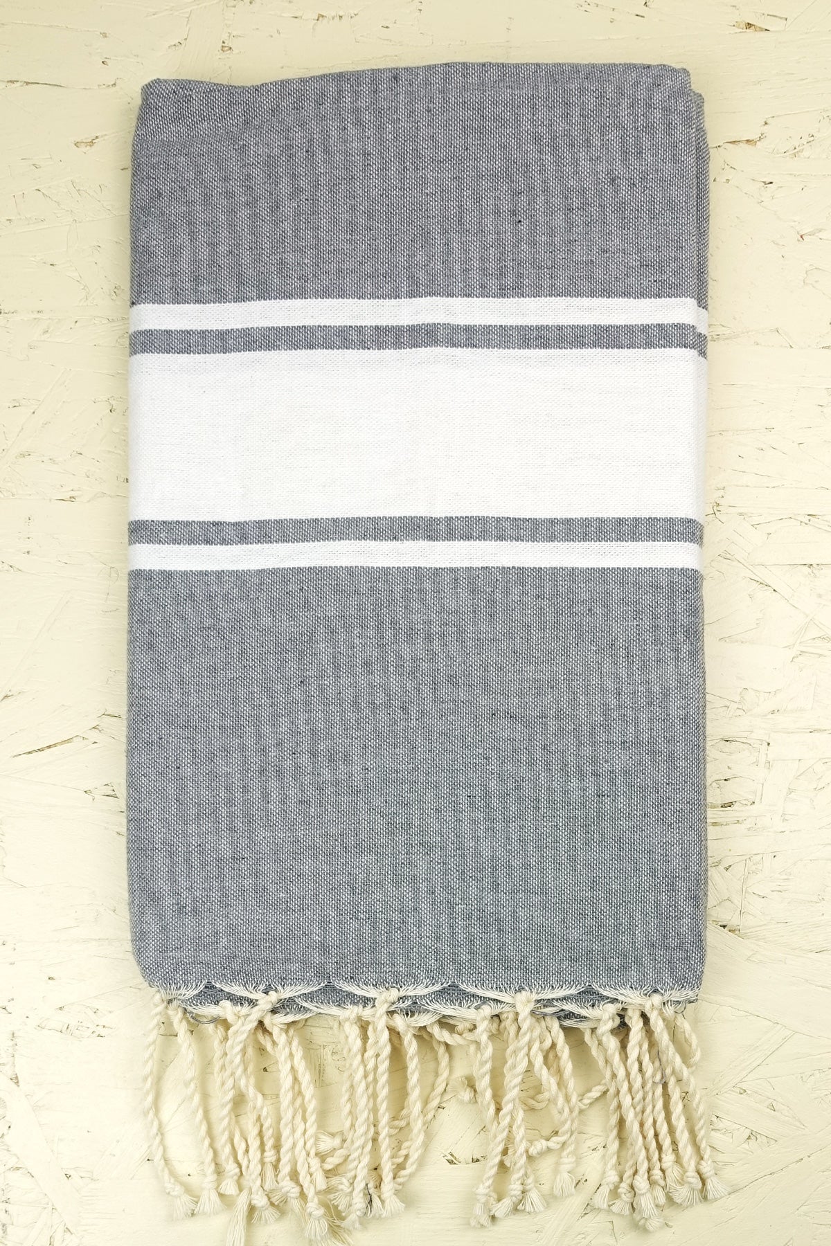 Hamam Blanket grey classic stripe